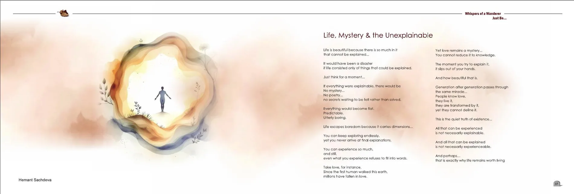 A page from the chapter The Search for Self, from Whispers of a Wanderer