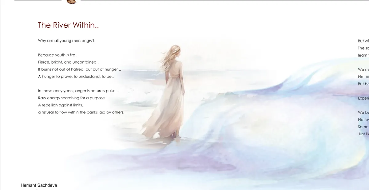 Watercolor river imagery inspired by The River Within